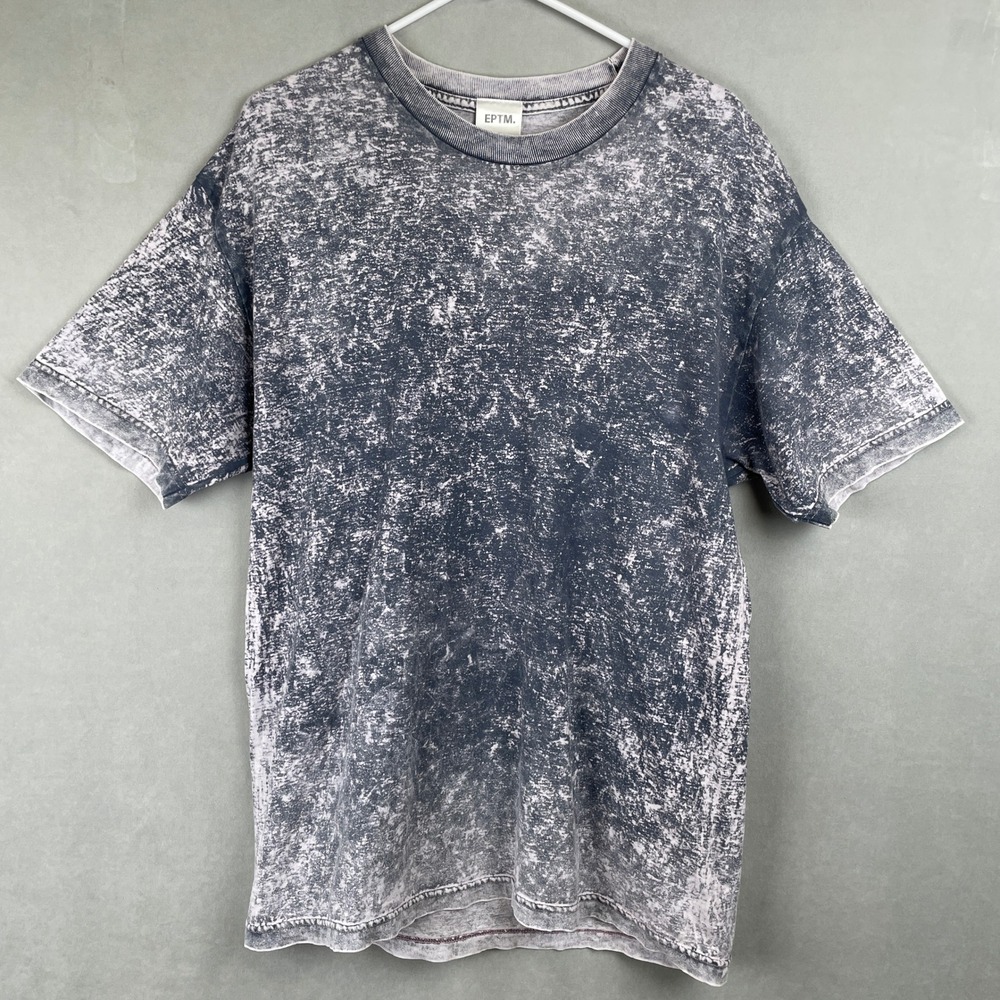 EPTM Mens Mineral Wash T-Shirt Grey Cotton Acid Wash Streetwear Sz M Comfy Edgy